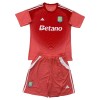 Officiële Voetbalshirt + Korte Broek Doelman Aston Villa 2025-26 Rode - Kids